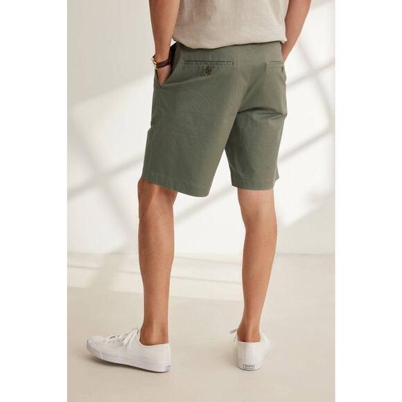Velvet by Graham & Spencer Mens Raf Woven Chino Short 36 Olive Minimalist Preppy - Picture 4 of 6